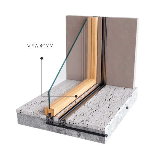 Wood Frame - Minimalist Sliding Door